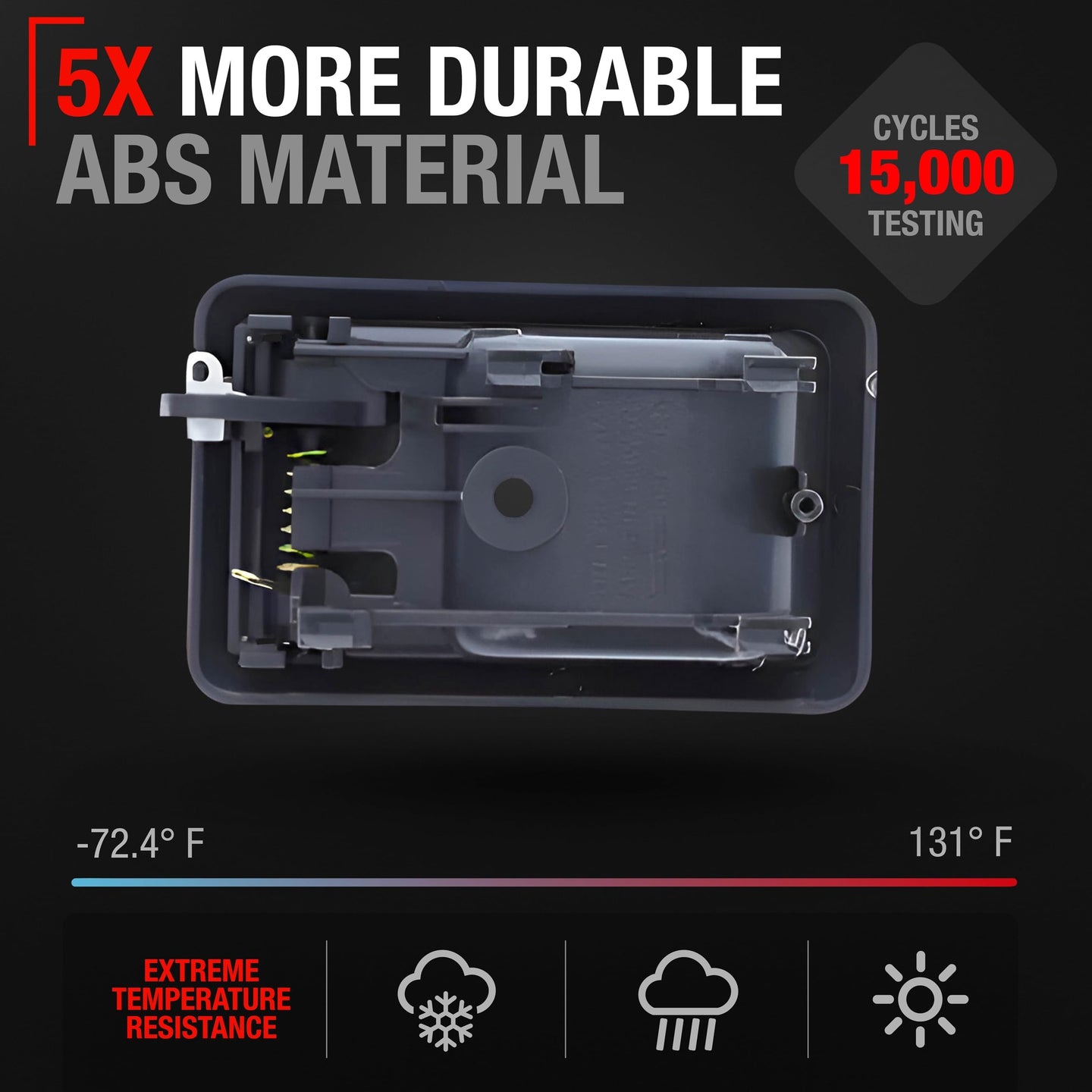 1988-1993 Toyota Corolla 1989-1995 4Runner Pickup 1995-2000 Tacoma Interior Front or Rear Passenger Door Handle - Gray - Gray,Passenger Door Handle