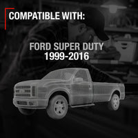 1999-2016 Ford F-Super Duty Exterior Front Driver and Passenger Door Handle Replacement - Upgraded Metal Textured Black - Front Left/Right Doors