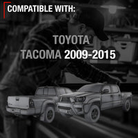 2009-2015 Toyota Tacoma Tailgate Handle Assembly Replacement, Upgraded Metal - Exterior Rear Latch, Textured Black with Camera Hole - Texture Tailgate Handle