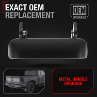 Ford Ranger Tailgate Handle, Upgraded Metal - Smooth Black, Plastic Housing - Smooth Tailgate Handle