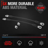 Chevrolet Silverado GMC Sierra Tailgate Cables - Rear Support Strap Set, Durable Metal Replacement