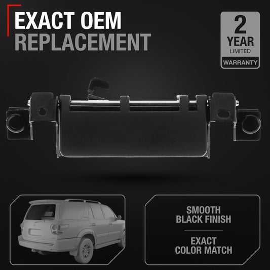 2001-2007 Toyota Sequoia 1998-2003 Sienna Tailgate Handle Assembly Replacement - Smooth Black - Plastic