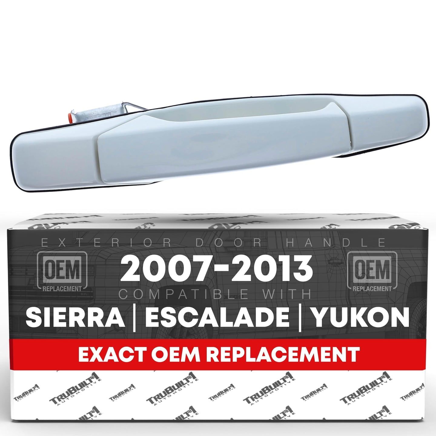 Exterior Front Passenger Door Handle - Compatible with 2007-2013 Chevrolet Avalanche, 07-14 Silverado 1500, 2500, 3500, Suburban, Tahoe; 07-14 GMC Sierra 1500, 2500, 3500, Yukon XL - OEM 20954801-GAZ - Front Passenger Door Handle