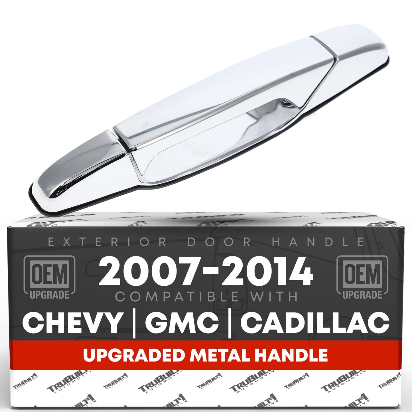 2007-2014 Chevrolet Silverado Rear Driver Door Handle, All Chrome w/ Keyhole - Rear Driver Side Handle