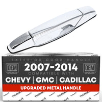 2007-2014 Chevrolet Silverado Rear Driver Door Handle, All Chrome w/ Keyhole - Rear Driver Side Handle