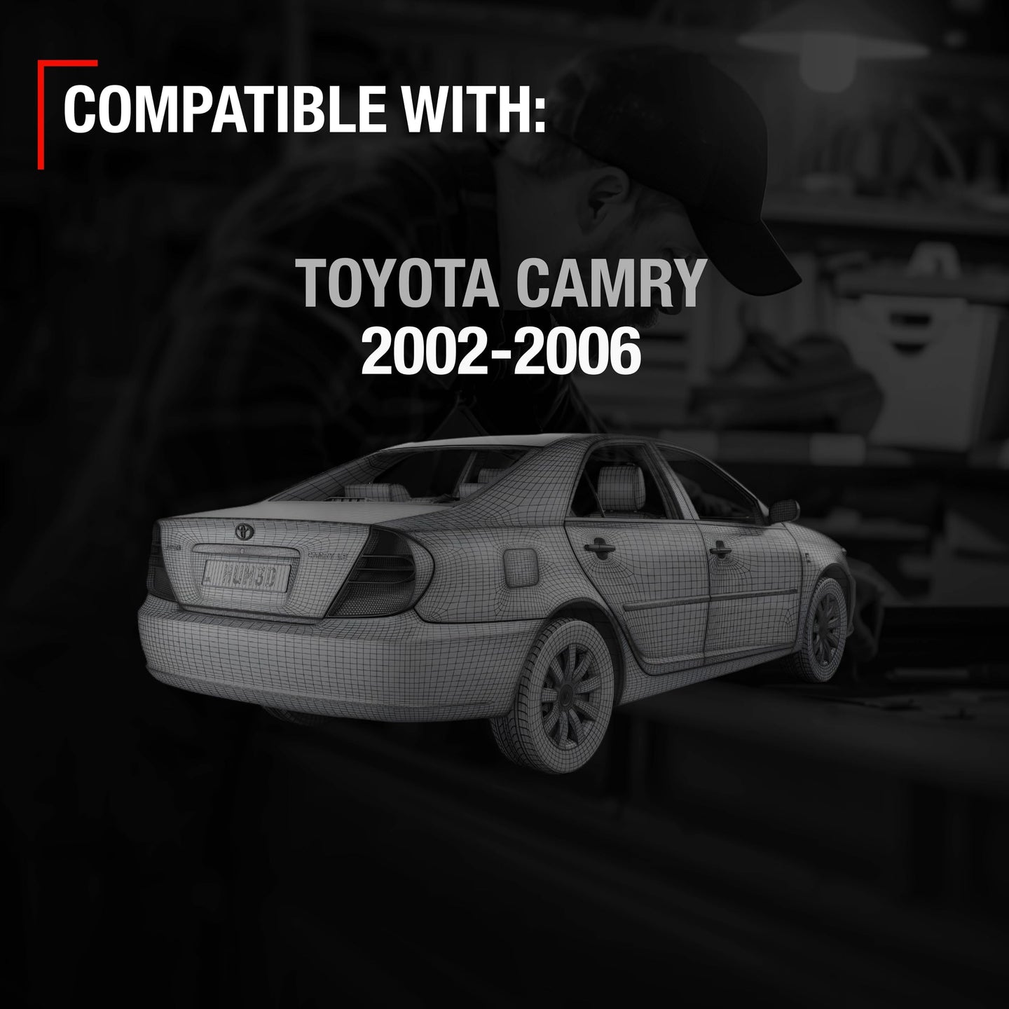 2002-2006 Toyota Camry Speaker Grille Replacement Set, Rear Left & Right Side - Beige - Beige