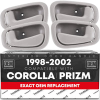 Toyota Corolla Chevrolet Prizm Door Handle Set - Full 8pc Interior & Exterior Front/Rear Kit - 8-Piece Set - Beige