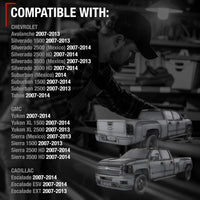 2007-2014 Chevrolet Silverado; 2007-2014 GMC Sierra 1500 2500 3500; Cadillac Escalade Exterior Front Passenger Door Handle, Upgraded Metal - Textured Black - Front Passenger Side Handle