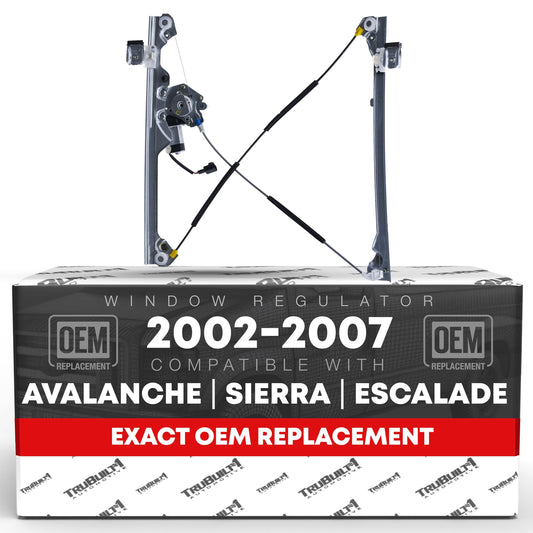 Chevy Tahoe Avalanche Front Passenger Window Regulator with Motor - Upgraded Metal - 2002-2007 - Front Passenger Side Window