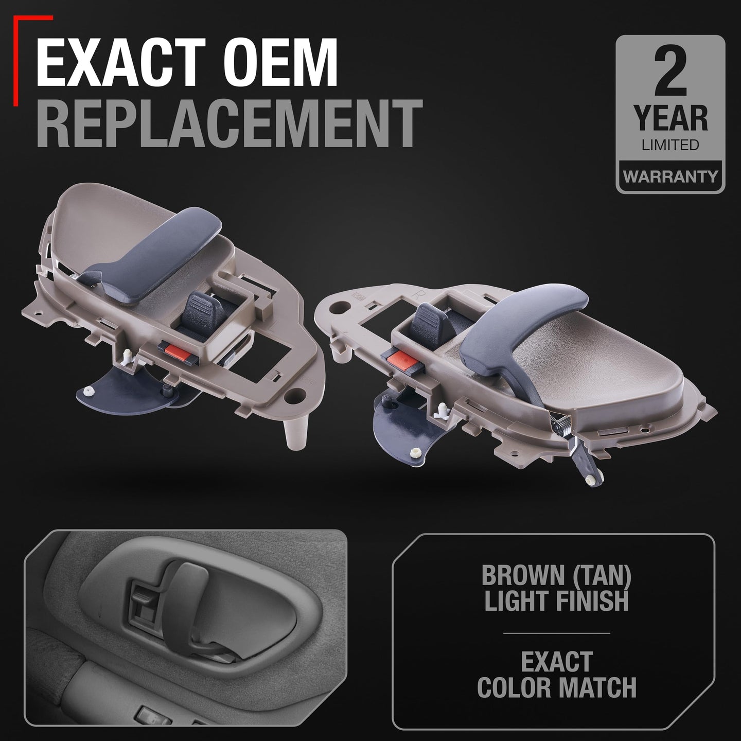 1995-2002 Chevrolet GMC C1500 K1500 C2500 K2500 C3500 K3500 C3500HD C5500 Suburban Interior Front/Rear Driver & Passenger Door Handle - Front/Rear Driver + Passenger Side