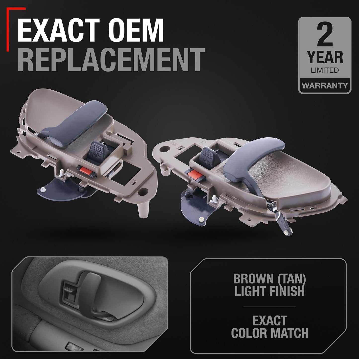 1995-2002 Chevrolet GMC C1500 K1500 C2500 K2500 C3500 K3500 C3500HD C5500 Suburban Interior Front/Rear Driver & Passenger Door Handle - Front/Rear Driver + Passenger Side