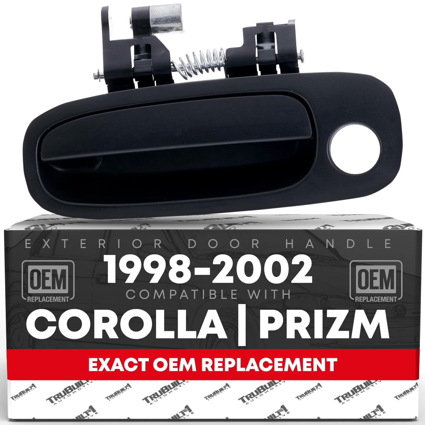 Toyota Corolla Exterior Door Handle, Front Driver Side - Textured Black, Plastic - Front Driver Side
