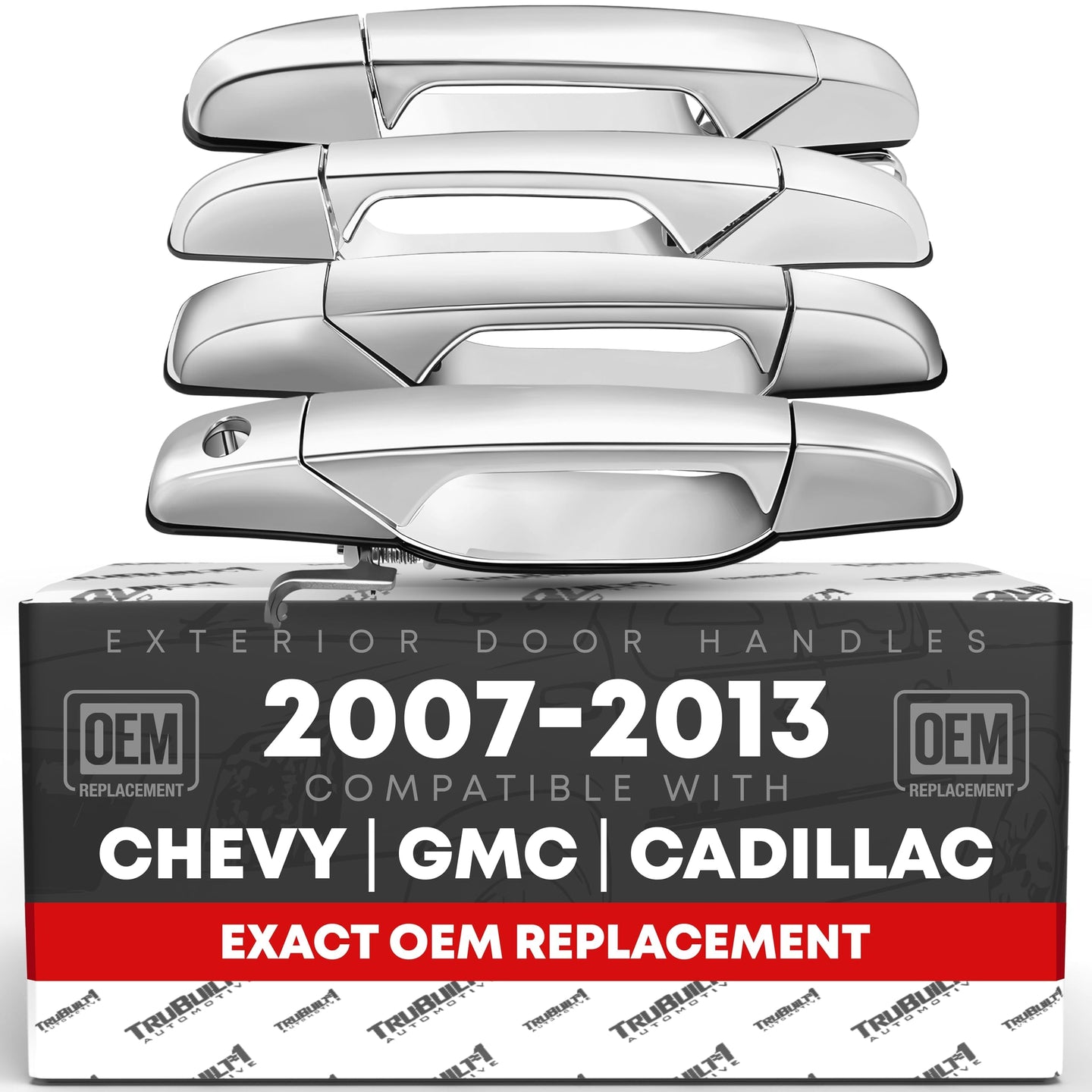 2007-2014 Chevrolet Avalanche Silverado 1500 2500 3500 Suburban Tahoe GMC Sierra 1500 2500 3500 Yukon XL Exterior Front/Rear Driver & Passenger Door Handle - Front & Rear Right Passenger & Left Driver Sides