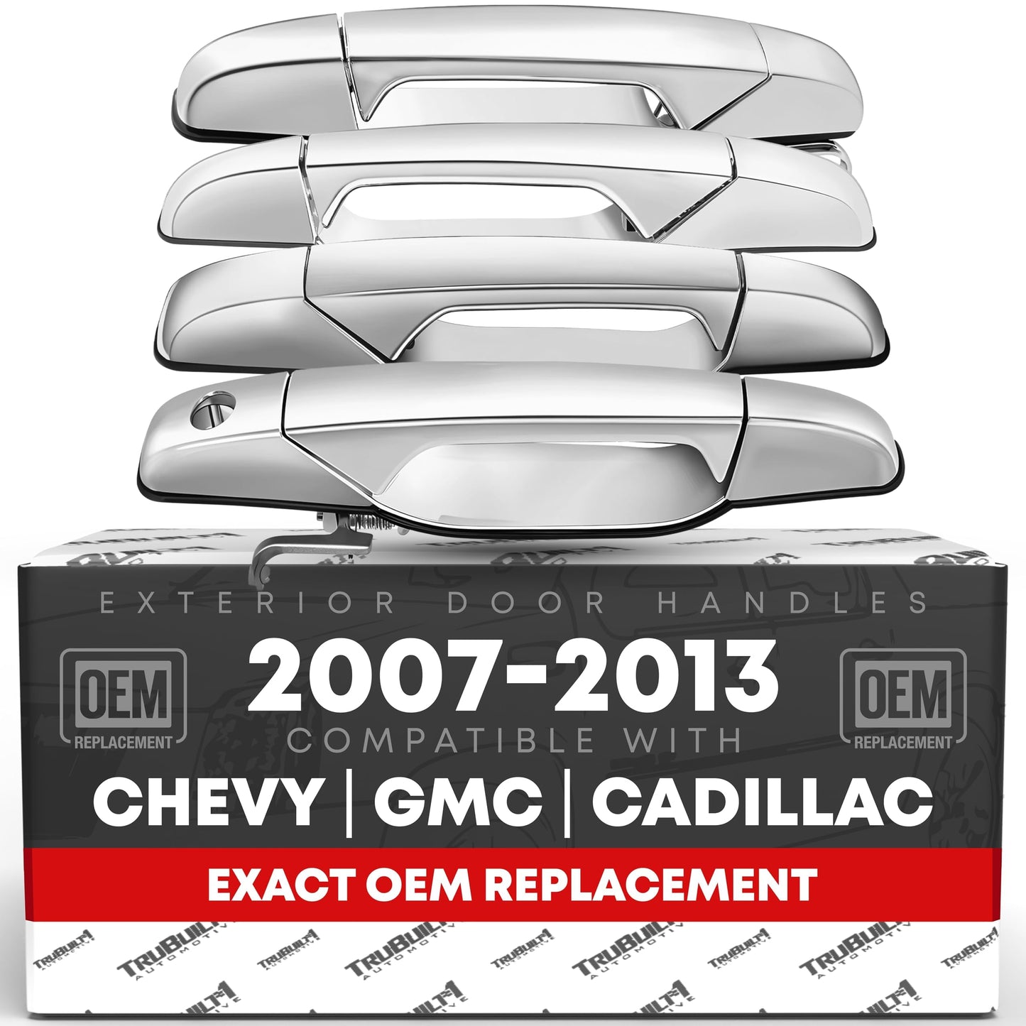 2007-2014 Chevrolet Avalanche Silverado 1500 2500 3500 Suburban Tahoe GMC Sierra 1500 2500 3500 Yukon XL Exterior Front/Rear Driver & Passenger Door Handle - Front & Rear Right Passenger & Left Driver Sides