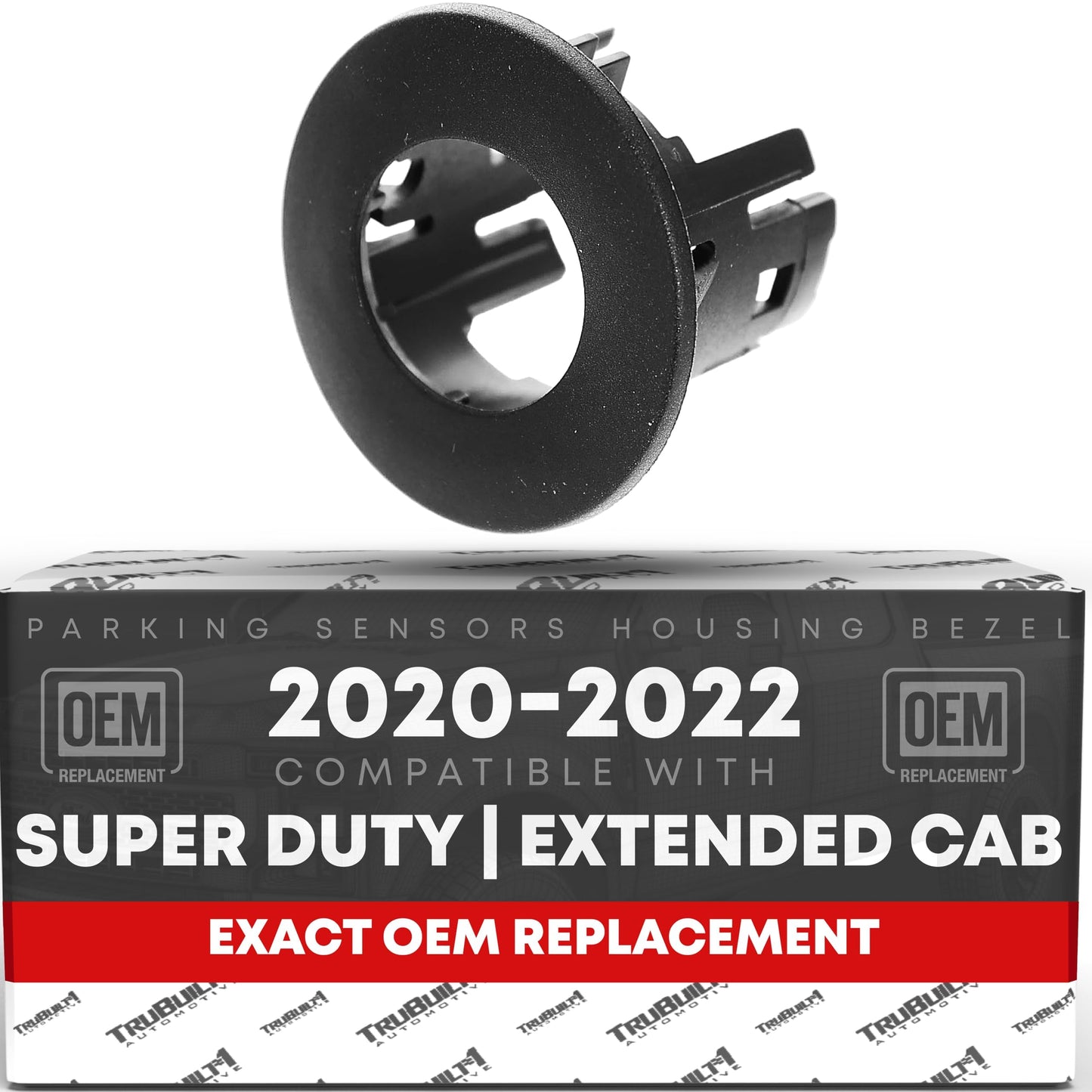 2020-2022 Ford F-250 F-350 Super Duty Crew Cab Extended Cab Parking Sensors Housing Bezel, Interior Rear Driver Side - Rear Bumper Parking Aid Sensor Bezel