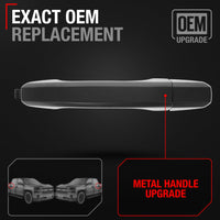 2014-2018 Chevrolet Silverado Rear Driver or Passenger Door Handle & Cover, Textured Black - Rear Driver or Passenger Side Handle