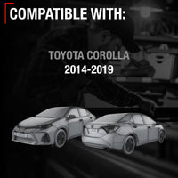 Driver Side Power Adjustable Side View Mirror - Compatible with 2014-2019 Toyota Corolla - Power Adjust, Non-Heated, Manual Folding - Paintable Textured Black Housing - OEM 8794002F21C0 - Driver Side Mirror