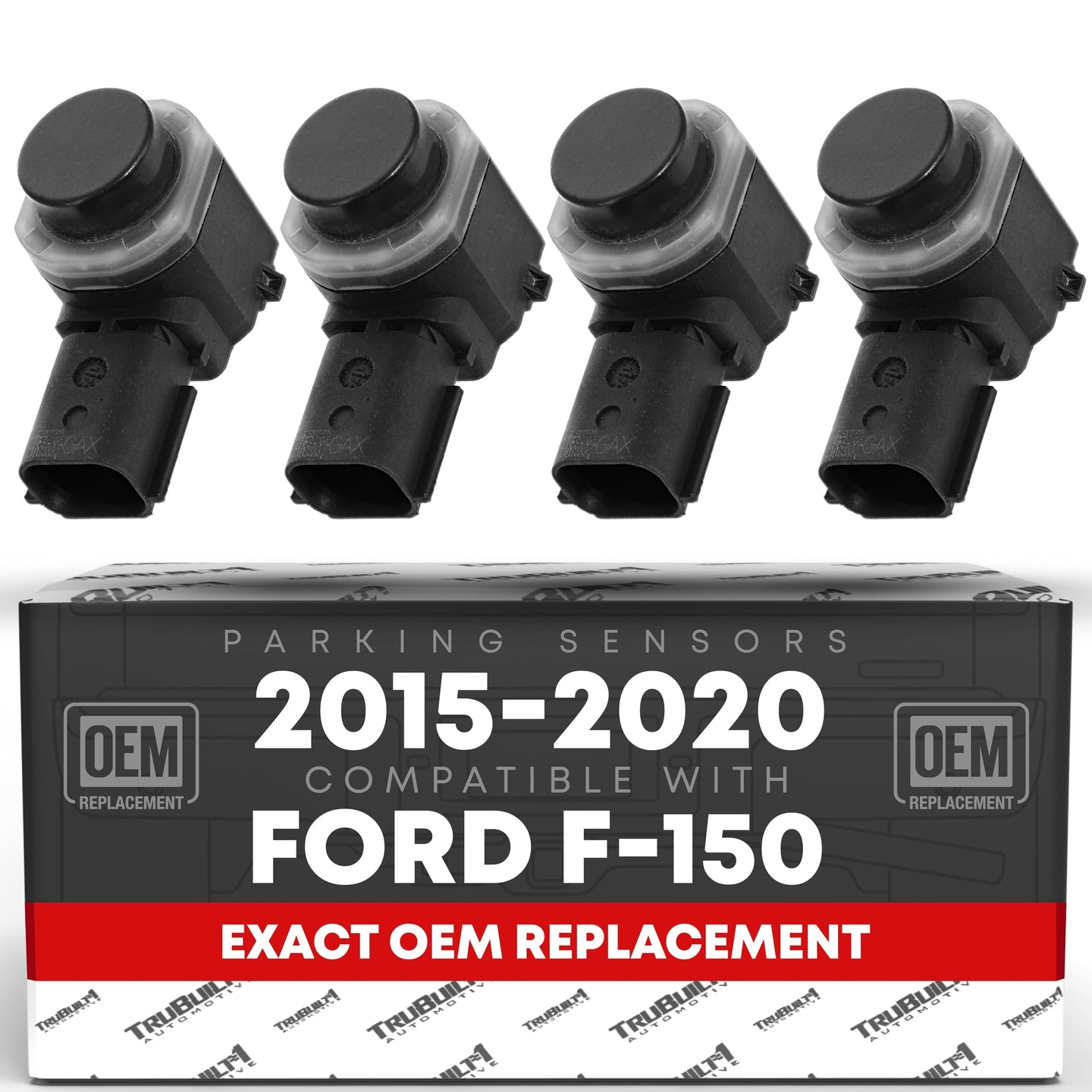 2015-2020 Ford F-150 Super Duty Car Parking Sensors 4 Pieces - Front or Rear Bumper Parking Aid Sensor Backup Reverse Parking Assist Kit