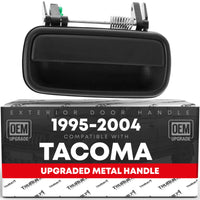 2001-2004 Toyota Tacoma Exterior Rear Passenger Door Handle Replacement - Textured Black Plastic - Rear Passenger Handle (Metal)