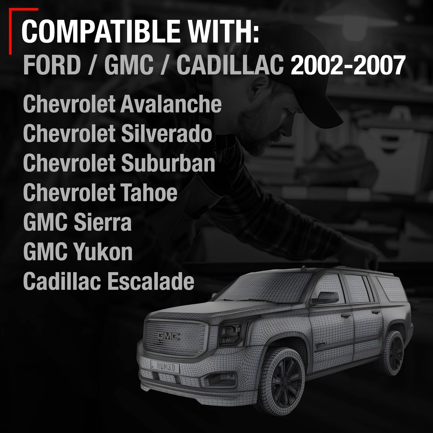 2000-2007 Chevrolet Avalanche Silverado Suburban GMC Sierra Yukon Cadillac Escalade T1A Power Window Regulator with Motor Front Passenger Side Upgraded Metal - Front Passenger Side Window