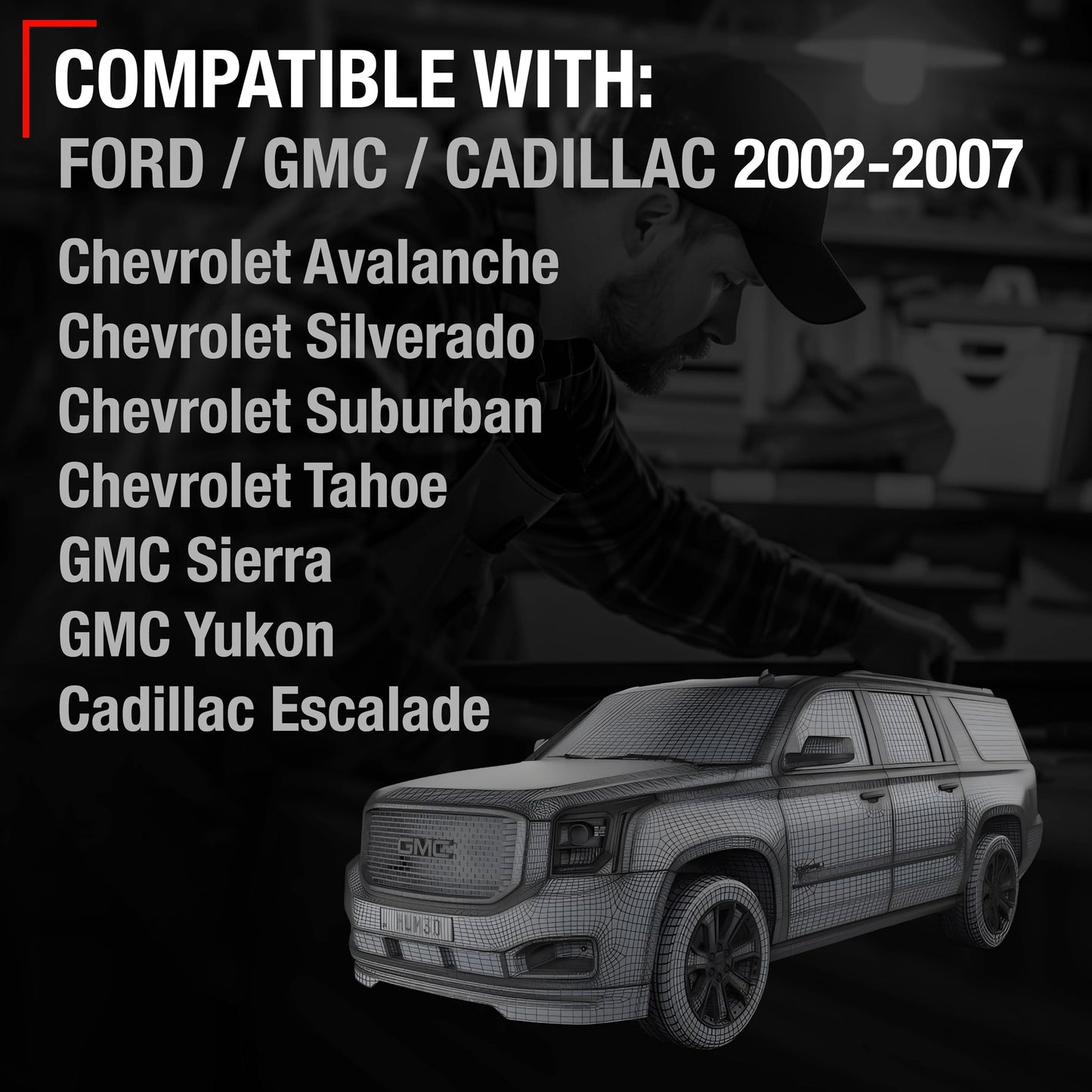 2000-2007 Chevrolet Avalanche Silverado Suburban GMC Sierra Yukon Cadillac Escalade T1A Power Window Regulator with Motor Front Passenger Side Upgraded Metal - Front Passenger Side Window