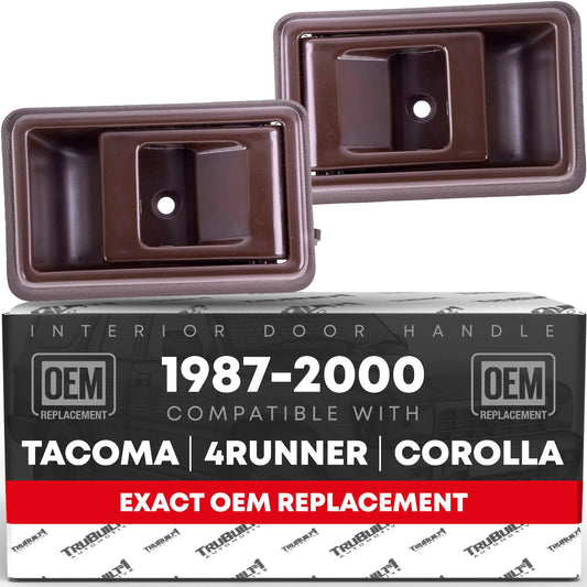 Toyota Tacoma Corolla Pickup 4Runner Geo Prizm Interior Door Handle Set - Front & Rear Driver & Passenger - Brown - Brown,Driver + Passenger Door Handle