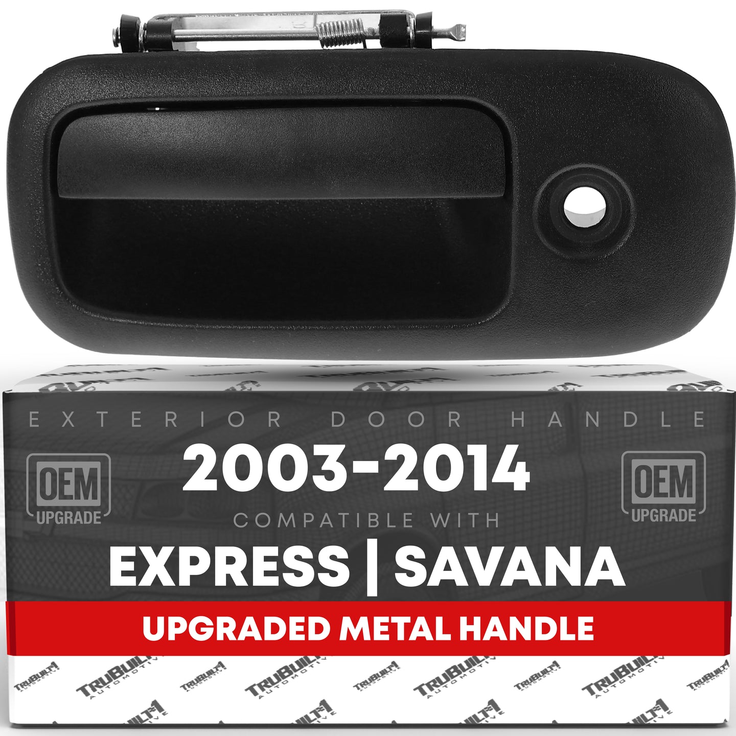 Chevrolet Express Rear Driver Hinged Door Handle - Textured Black, Exterior Fitment for GMC Savana - Rear Driver Side Hinged Door