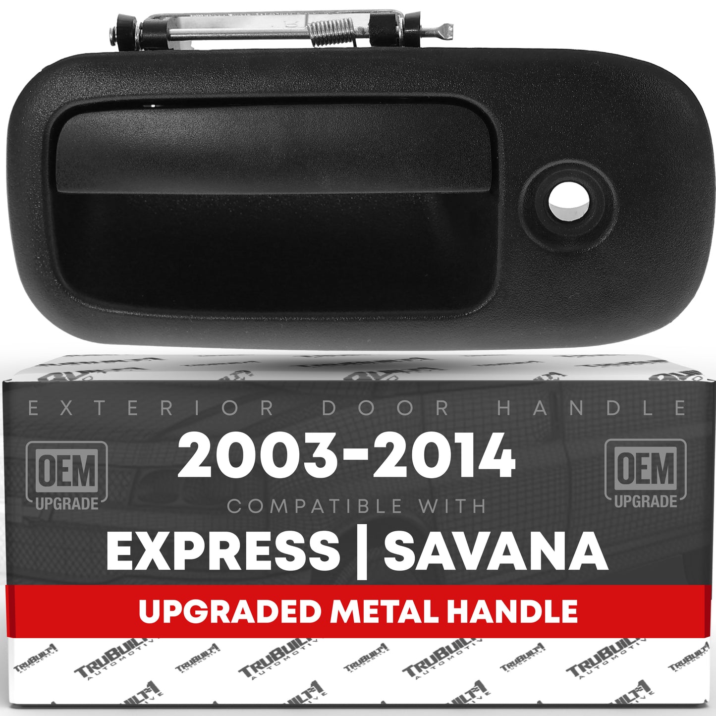 Chevrolet Express Rear Driver Hinged Door Handle - Textured Black, Exterior Fitment for GMC Savana - Rear Driver Side Hinged Door