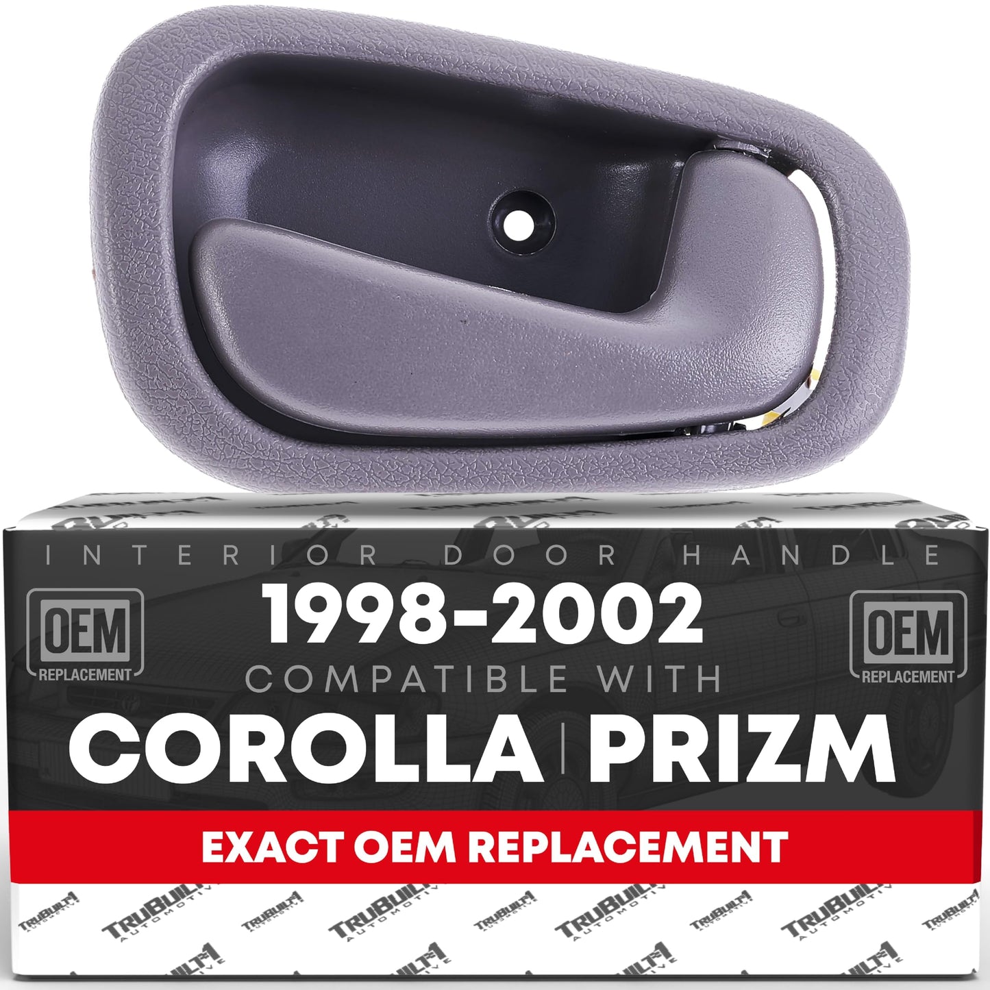 1998-2002 Toyota Corolla Interior Rear Passenger Door Handle - Light Gray Charcoal - Rear Passenger Side Handle