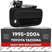Toyota Tacoma Exterior Front Passenger Door Handle - Textured Black with Keyhole - Passenger Handle (Plastic)
