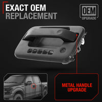 Ford F-150 Lobo Front Driver Handle - Textured Black - Metal with Keyhole - 2009-2014 - Front Driver Side Handle w/ Keypad