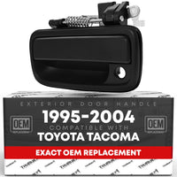 1995-2004 Toyota Tacoma Exterior Front Driver Door Handle Replacement - Smooth Black Plastic - Driver Handle (Plastic)