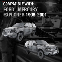 1998-2003 Ford Explorer Explorer Sport Mercury Mountaineer Exterior Front/Rear Driver & Passenger Door Handle - Smooth Black - Front or Rear, Driver or Passenger Handle