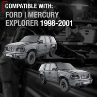 T1A Exterior Front/Rear Driver & Passenger Door Handle - Compatible with 1998-2001 Ford Explorer, 01-03 Explorer Sport, 98-01 Mercury Mountaineer - Smooth Black - OEM F87Z7822404BAL, 79102, FO1310117 - Front or Rear, Driver or Passenger Handle