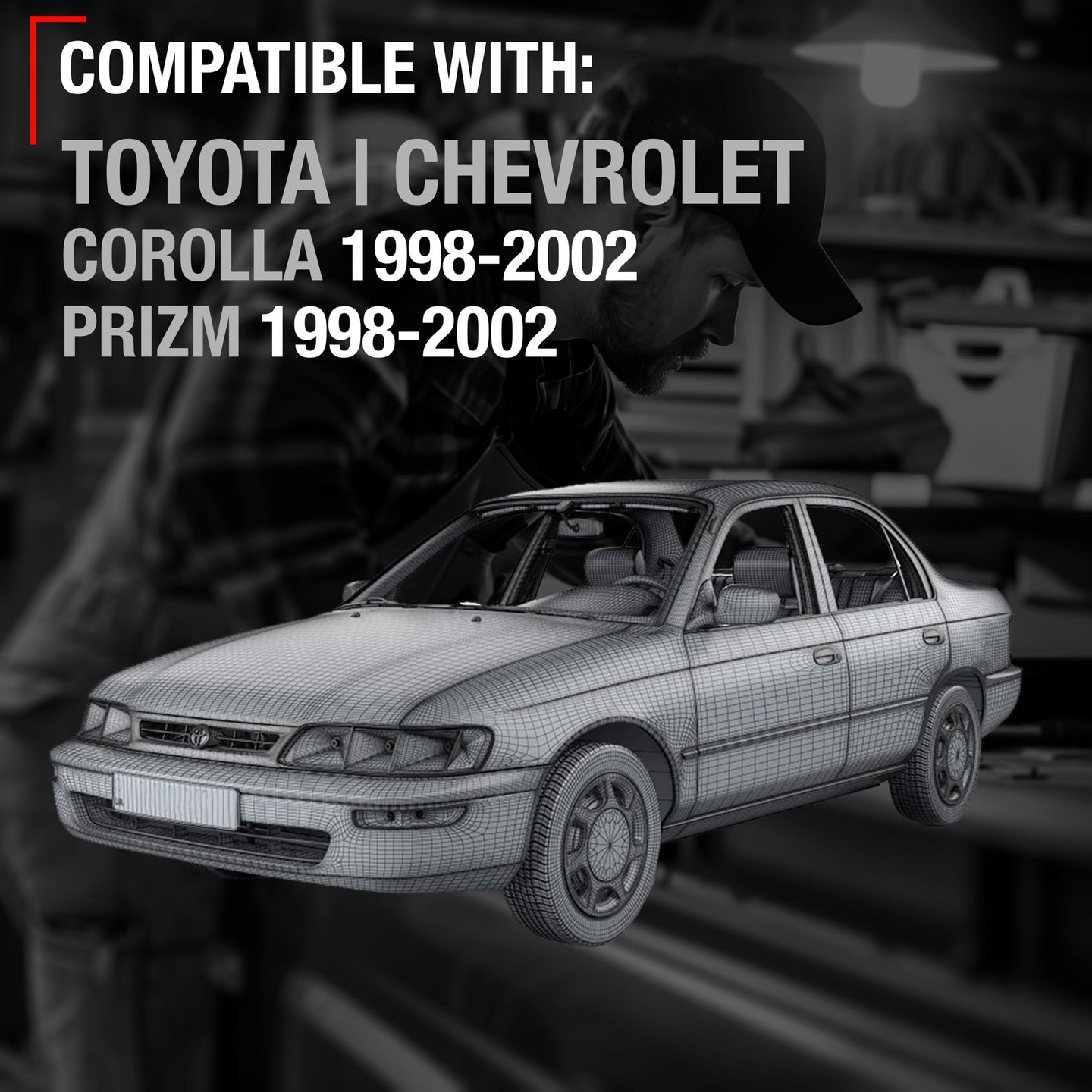 1998-2002 Toyota Corolla Interior Rear Driver Door Handle Replacement - Light Gray Charcoal Plastic - Rear Driver Side Handle