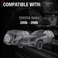 Driver Side Power Adjustable Side View Mirror - Compatible with 2006-2008 Toyota RAV4 - Power Adjust, Manual Folding, Non-Heated, Convex Glass - Paintable Textured Black Housing - OEM 8794042810