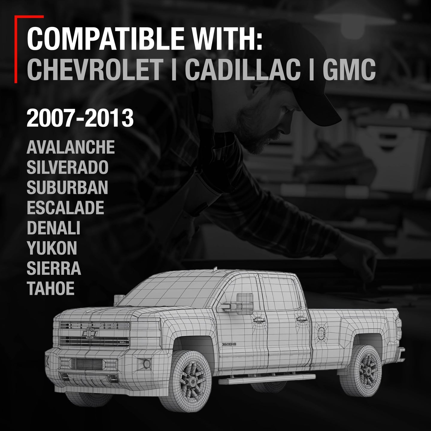 2007-2013 Chevrolet Avalanche Tahoe Suburban Sierra Silverado Cadillac Escalade GMC Denali Yukon Exterior Rear Driver Door Handle - Fine Silver Birch - Rear Driver Door Handle