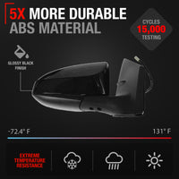 Passenger Side Heated Power Side View Mirror - Compatible with 2014-2019 Toyota Corolla - Power Heated, Manual Folding - Paintable Textured Black Housing - OEM 8791002F91C0 - Passenger Side Mirror