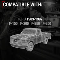 Ford F-Series Tailgate Cable Strap Set - Left & Right - 21-1/8" - Metal Support Cables - 1983-1997