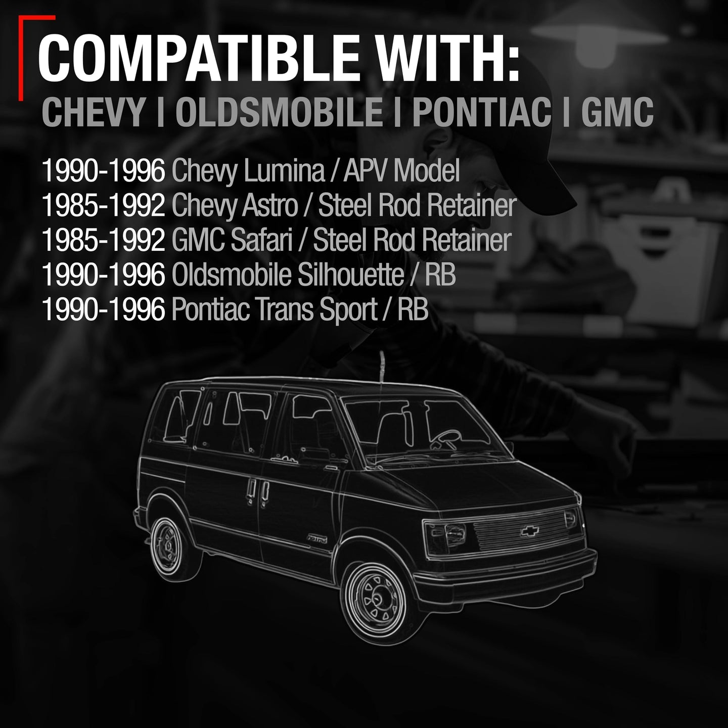 1985-1992 Chevrolet Astro GMC Safari 1990-1996 Pontiac Trans Sport Oldsmobile Silhouette Lumina Exterior Front Driver & Passenger Door Handle - Metal - Driver + Passenger Front Handle