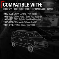 1985-1992 Chevrolet Astro GMC Safari 1990-1996 Pontiac Trans Sport Oldsmobile Silhouette Lumina Exterior Front Driver & Passenger Door Handle - Metal - Driver + Passenger Front Handle