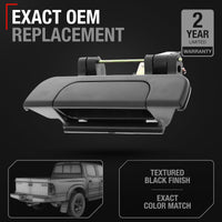 1995-2004 Toyota Tacoma Tailgate Handle Assembly Replacement - Liftgate Latch Textured Black Plastic - Tailgate Handle (Plastic)