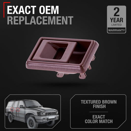 Toyota Corolla 4Runner Tacoma Pickup Geo Prizm Passenger Door Handle - Brown - Front & Rear - Brown,Passenger Door Handle