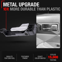 2006-2012 Ford Fusion 2007-2012 Lincoln MKZ 2006-2011 Mercury Milan Interior Front Passenger Door Handle Replacement - All Chrome Metal Lever - Front Passenger Handle - Metal