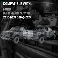 2018-2024 Ford F-150 Tailgate Handle Latch Replacement, Upgraded Metal - All Chrome with Keyhole and Camera Hole - Chrome Tailgate Handle