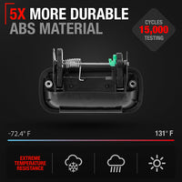 Toyota Tacoma Rear Sliding Window Latch - Rear Quarter Slider - Black - Rear Driver Handle (Plastic)