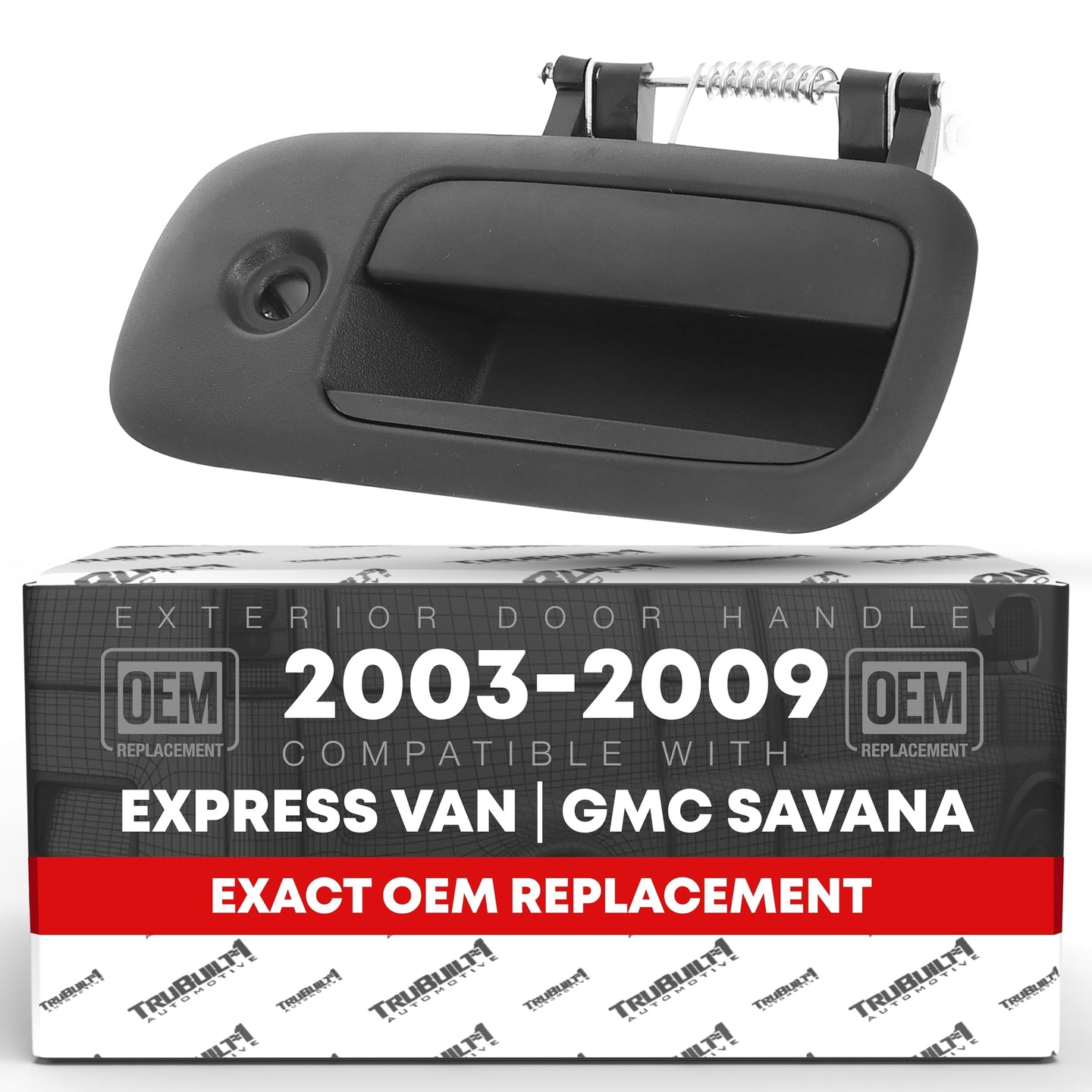 2003-2009 Chevrolet Express GMC Savana Exterior Passenger Sliding Door Handle - Textured Black - Right Side Sliding Door Handle