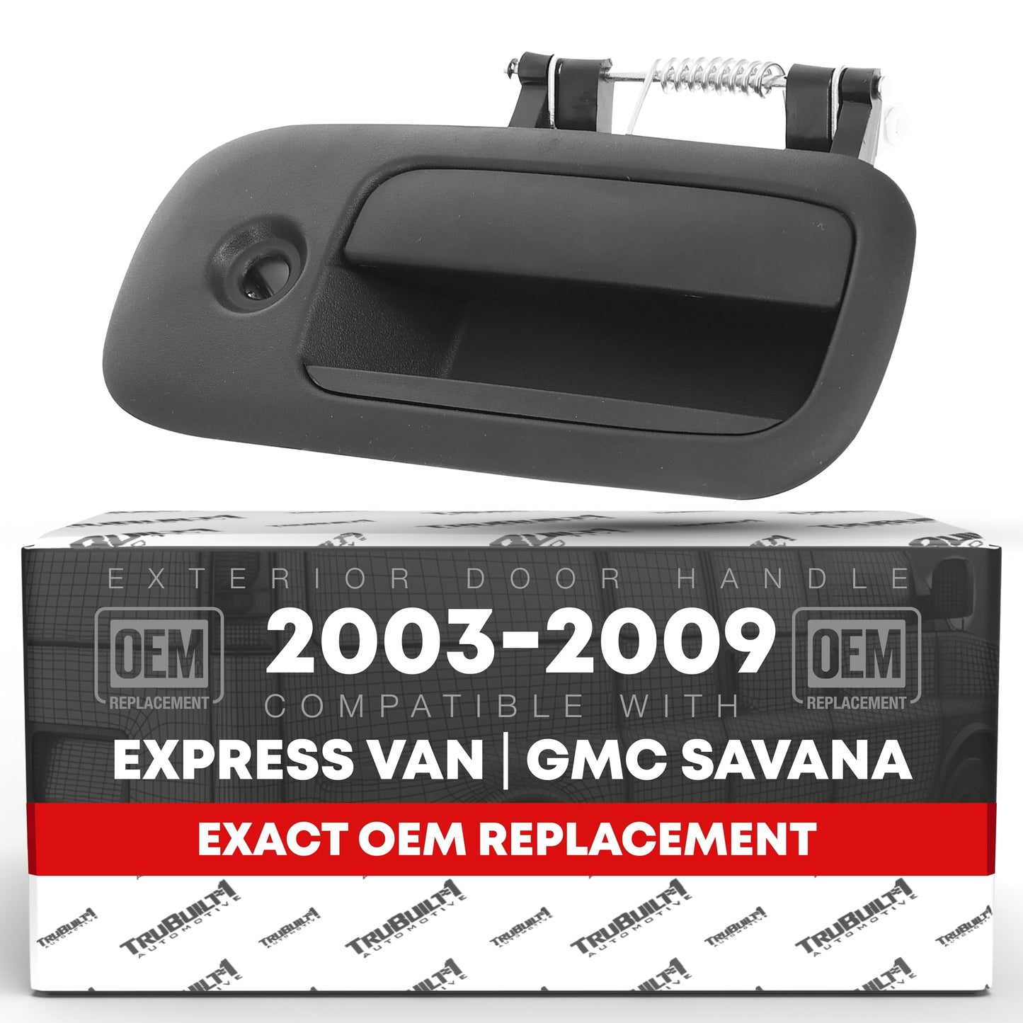 2003-2009 Chevrolet Express GMC Savana Exterior Passenger Sliding Door Handle - Textured Black - Right Side Sliding Door Handle