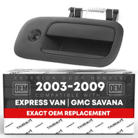 2003-2009 Chevrolet Express GMC Savana Exterior Passenger Sliding Door Handle - Textured Black - Right Side Sliding Door Handle