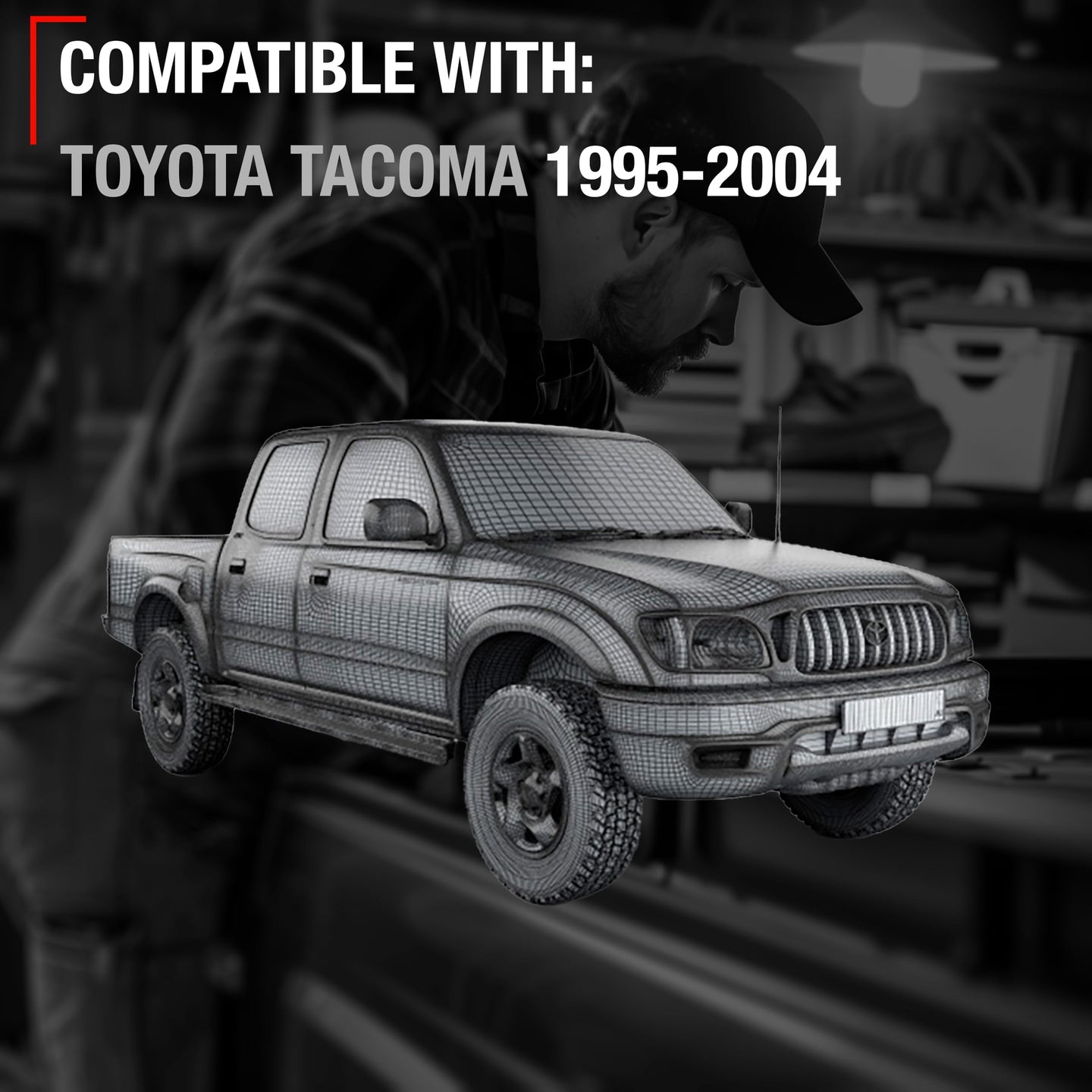 Toyota Tacoma Rear Sliding Window Latch - Rear Quarter Slider - Black - Rear Driver Handle (Plastic)